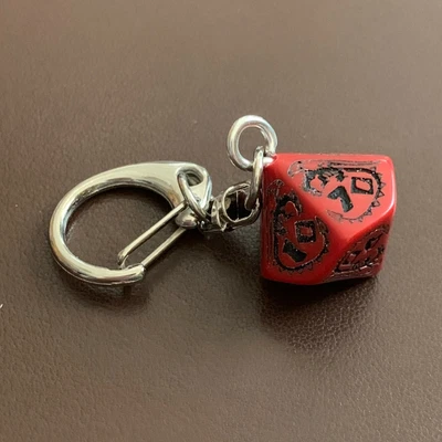 D% - Dice Keyring - Q Workshop - Dragon - Red And Black - D&D - Game Master • £1.99