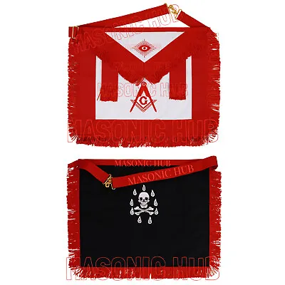 Masonic Aasr Scottish Rite Master Mason Apron 100% Lambskin Hand Embroidered • $47.99