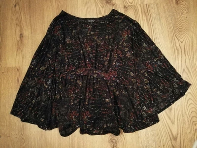 £10.95 • Buy Topshop Belted Batwing Cape Top Blouse UK8