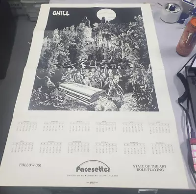 Pacesetter Chill Calendar State Of The Art Role-Playing Poster (1985) - RARE • $149.99