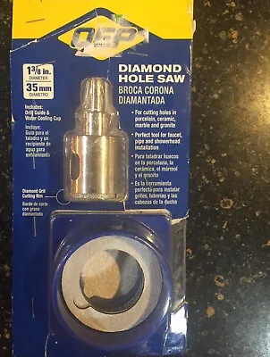 QEP  Diamond Grit  Hole Saw Kit  1 Pc. 1-3/8  /35mm Porcelain Marble Granite Cut • $17.77