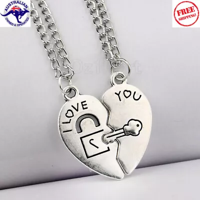 I Love You Couple Lover Matching Key Lock Heart Love Pendant Necklaces • $11.99