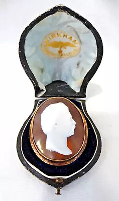 Rare Vintage  Kirkham Victorian Gentleman's Cameo 14kyg W/ Original Case • $545