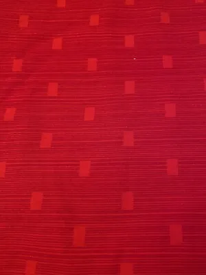 Vintage Marimekko Fabric Bold Red Kristina Isola Butti 1997  (2) Remnants (PD) • $89.95
