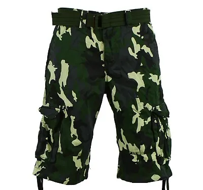 Men's FOCUS Army Camo Cargo Shorts Sizes: 30 - 44 • $24.99