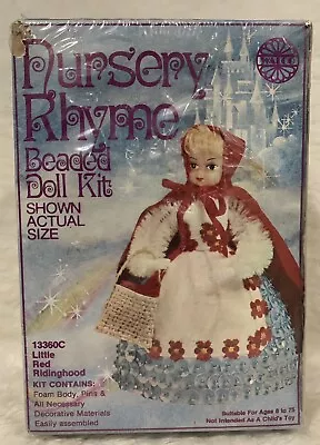 Vintage Nursery Rhyme Beaded Doll Kit Little Red Riding Hood 1975 As Shown • $15.96