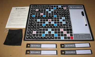 SCRABBLE 2 In 1 MESSAGE Board Edition Hasbro Magnetic Tiles Wall Hanging Game • $24.99