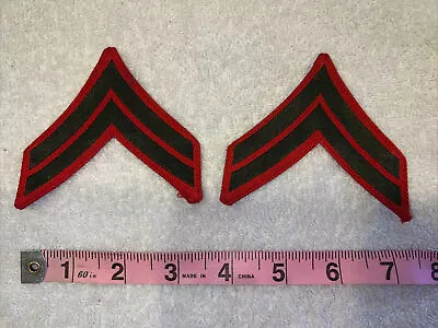 Original Late WW2 Pattern USMC Corporal Rank Chevron ( Two Patches) (26) • $20