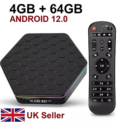 T95Z+ Android 12 SMART TV Box 4K Ultra HD 4GB+64GB Allwinner H618 - UK STOCK • £37.99