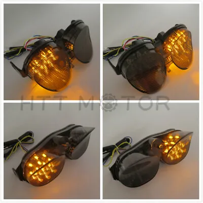 Smoke Integrated LED Tail Light Signals For Yamaha YZF R6 2001 2002 Sportbike • $35.20