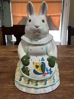 Vintage Studio Nova Barrier Reef Ceramic Bunny Rabbit Easter Cottage Cookie Jar  • $44.95