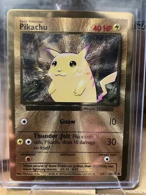 Pokémon Card Pikachu Gold Metal Celebrations 58/102 Ultra Premium Collection • $39.99