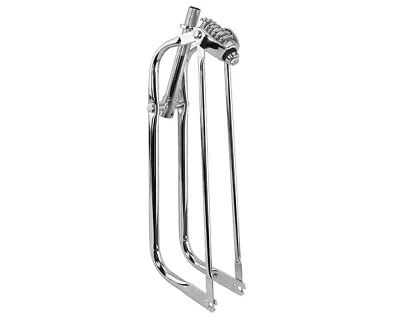 Genuine 26  Vintage Lowrider Bicycle Steel Spring Fork 1 Inch In Chrome. • $99.99