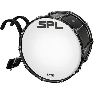 Sound Percussion Labs Birch Marching Bass Drum With Carrier - Black 22 X 14 In. • $329.99