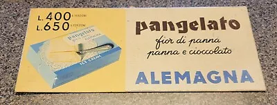 Vintage PANGELATO ALEMAGNA Metal ADVERTISING Ice Cream SIGN • $76.49