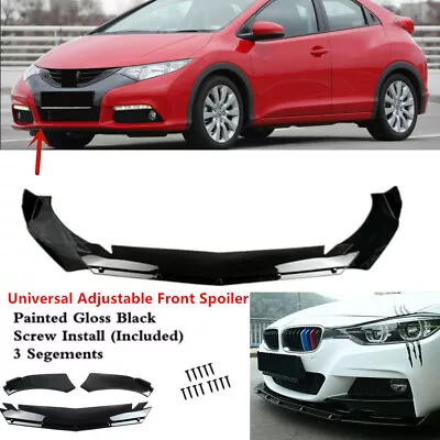 Universal Front Bumper Lip Spoiler Splitter Fit For Honda Civic IX 2012-2016     • £49.62