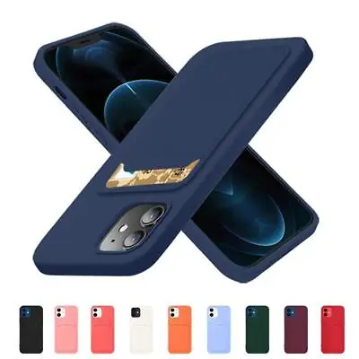 Card Case Silicone Wallet Phone Case With Card Compartment Cover Bumper • $16.40