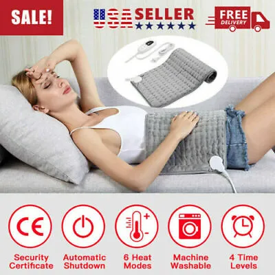Electric Fast Heating Pad For Back Pain Cramps Relief Ultra Soft Moist Dry Heat • $20.99