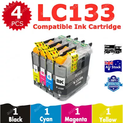 4x Non-OEM Ink Cartridge LC133 LC133XL For Brother MFC J6920DW J6720DW J172W DCP • $12