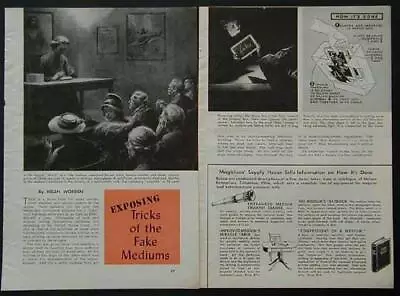 Exposing Tricks Of Fake Mediums 1944 How-To Original Vintage Pictorial • $10.89