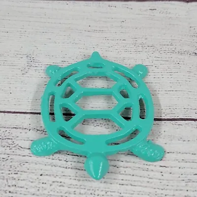 Vintage Collectible Mini Turtle Trivet Blue / Green Steel / Die-cast • $10