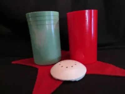 Vintage Magic Trick Red Shaker And Marbled Mint Green Bakelite? Tube C. 1950's • $6.70