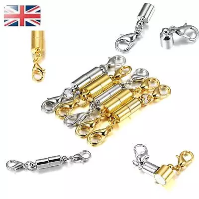 24Pcs Strong Magnetic Lobster Clasps Jewelry Necklace Converter Extender Kit • £13.62