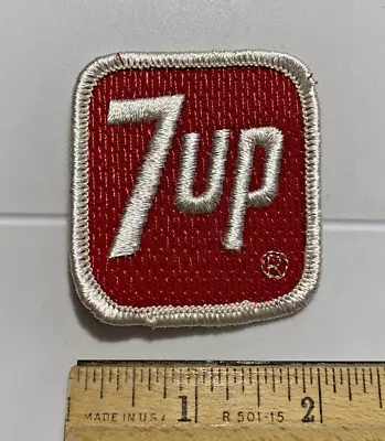 7-UP 7UP 7 Up Soda Pop Red White Logo 2” X 2.25” Embroidered Uniform Patch Badge • £7.71