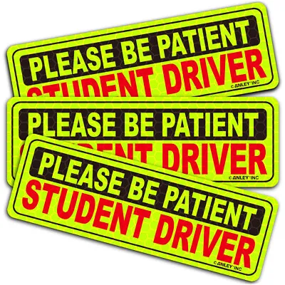 3 Pcs Car Bumper Sticker Decal Student Driver Magnet Car Signs Please Be Patient • $1.99