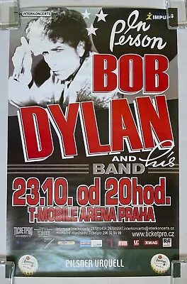 BOB DYLAN And His Band In Person ORG PRAGUE 2003 CONCERT POSTER Czech Republic • $100