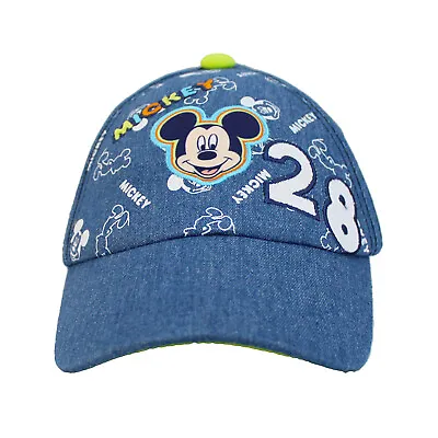 Licensed Boys Disney Mickey Mouse Summer Blue Baseball Cap Hat Age 2-3 Years • £4.99