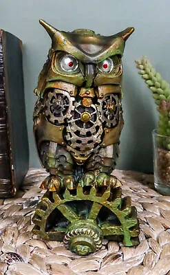 Ebros Steampunk Nocturnal Messenger Spy Owl Figurine 6.75 H Paperweight Decor • $27.99