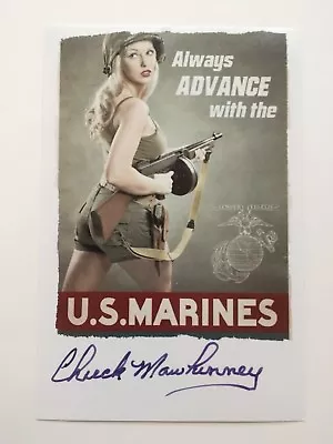 SGT. Chuck Mawhinney Signed Photo Autograph Vietnam Sniper USMC • $100