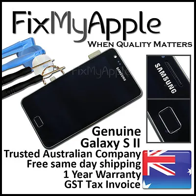 Samsung Galaxy S II S2 I9100 LCD Touch Screen Digitizer Assembly Frame Black New • $35.93