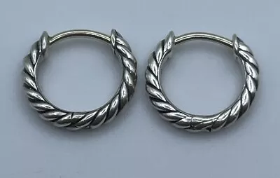 Authentic David Yurman 925 Sterling Silver Cable Stud Earrings  • $17.50