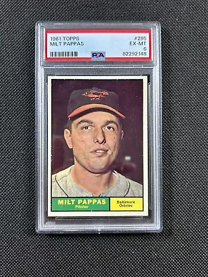 1961 Topps #295 Milt Pappas Baltimore Orioles PSA 6 EX-MT • $34