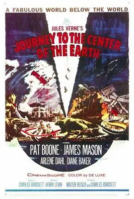 JOURNEY TO THE CENTER OF THE EARTH Movie POSTER 27 X 40 James Mason Pat Boone A • $24.95