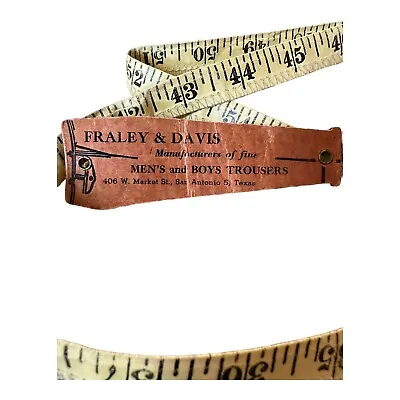 Vintage Trousers Cloth Tape Measure - Fraley & Davis - San Antonio Texas • $10