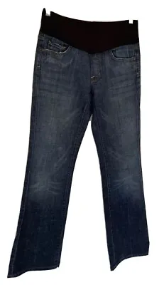 $27 • Buy Citizens Of Humanity Maternity Jeans Belly Panel Dark Wash Distressed 29 By 30