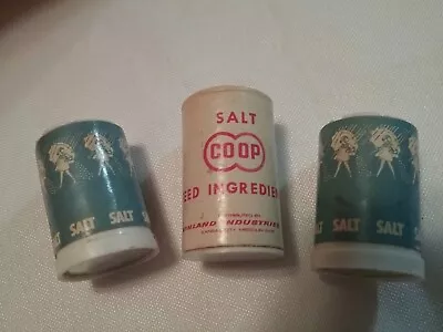 Vintage Miniature Salt Shakers Morton Salt Co-op Farmland Kansas City Missouri • $8