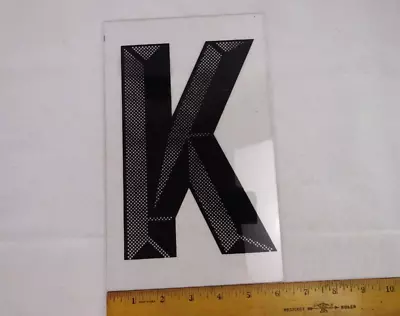 Replacement Marquee Sign 10  Rigid Acrylic Panel 8  Shaded Black Letter K • $2.50