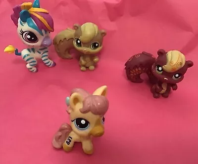 Littlest Pet Shop Hasbro Toys X4 LPS Vintage Zebra  Baby Horse  Squirrel X 2 • $57.96