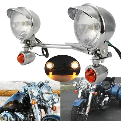 Passing Turn Signals Light Bar For Yamaha V-Star XVS 650 1100 Classic Silverado • $65.99