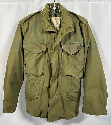 US Army Post-Vietnam Military M-65 Field Jacket Coat W/Liner OD X-Small Regular • $67.99