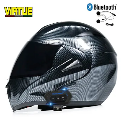 DOT Bluetooth Modular Flip Up Motorcycle Helmet Full Face Dual Visor Moto Helmet • $85.95