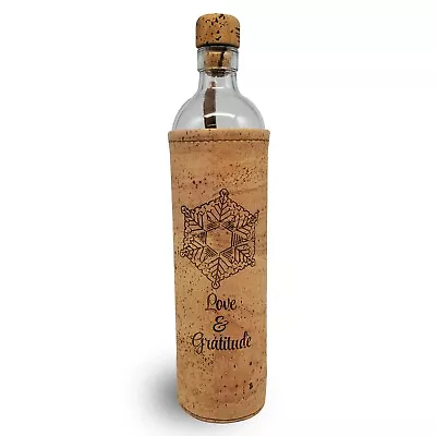 ITALIAN Glass Bottle - BRAND NEW Comes With Cork Sleeve No Leak Top HANDMADE • $39.99