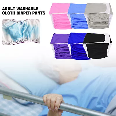 Adjustable Adult Diaper Cover Nappy Pants Soft Waterproof Incontinence Underwear • £11.85