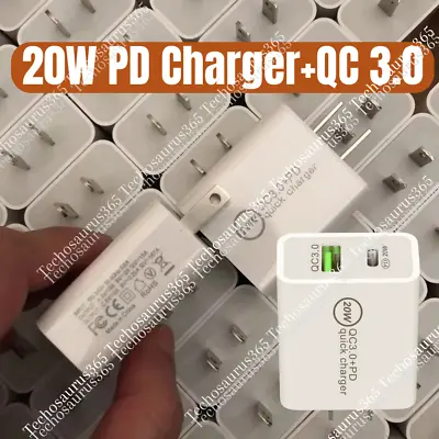 Wholesale Bulk 20W Fast Charger Cube USB C Power Adapter For IPhone IPad Android • $9.24