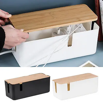 Large Cable Storage Box Case Power Strip Cord Wire Management Socket Tidy Safety • £37.28