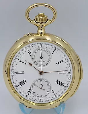 High Grade Complicated Solid 18k Gold Quarter Repeater Chronograph Pocket Watch • $2298